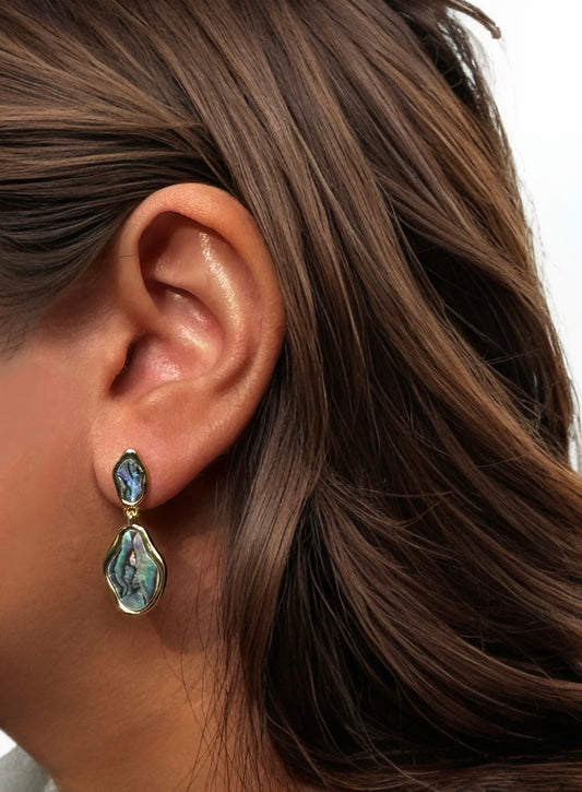 Wealth & Abundance Drop Earrings Gold-Plated Silver