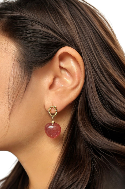 Love & Joy Drop Earrings Gold-Plated Silver