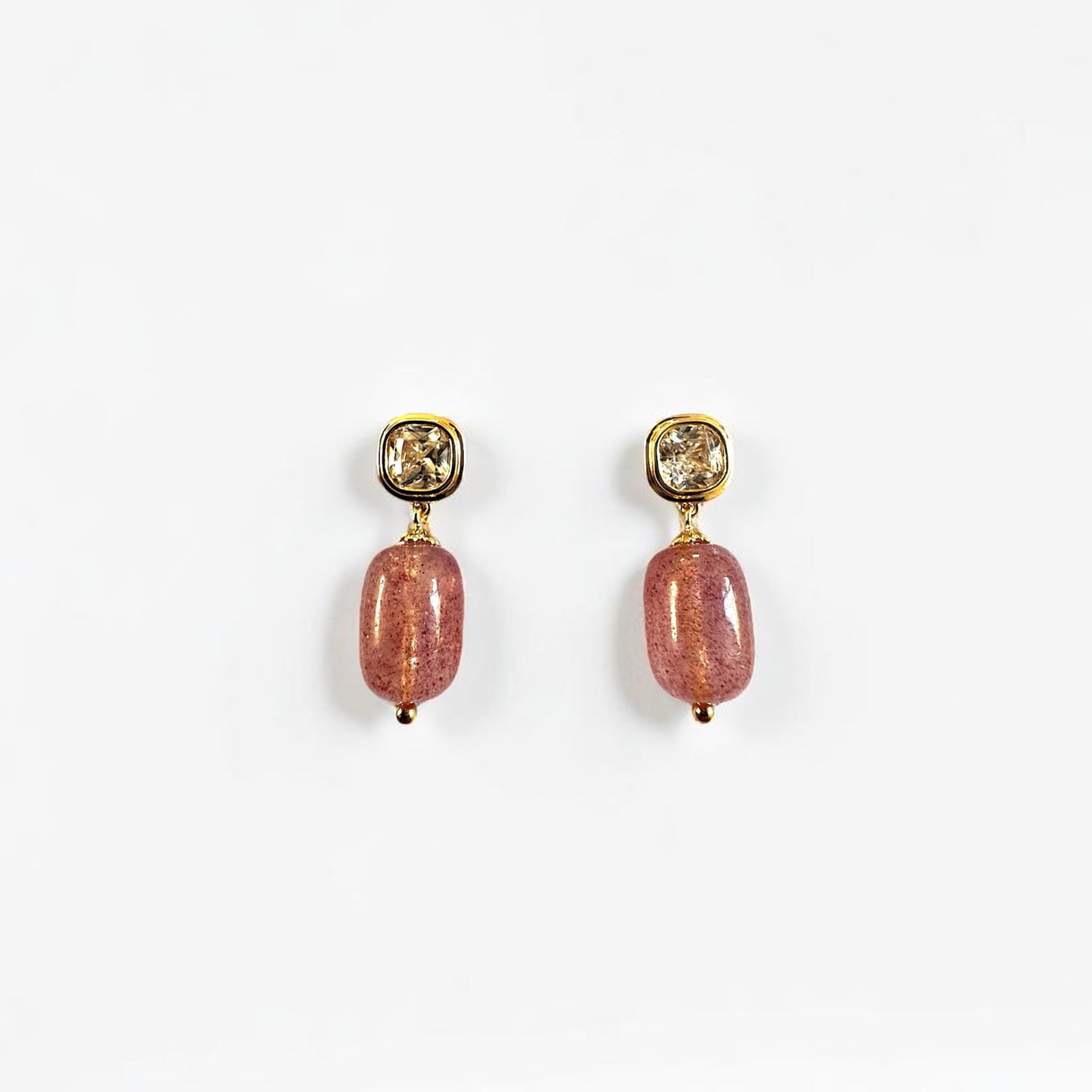 Love & Joy Drop Earrings Gold Plated Silver