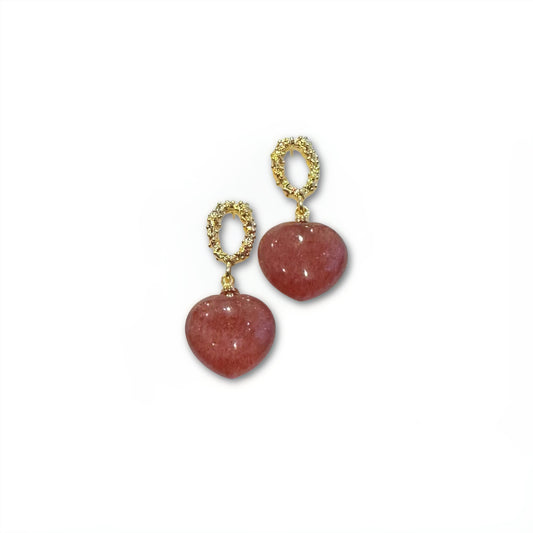 Love & Joy Drop Earrings Gold-Plated Silver